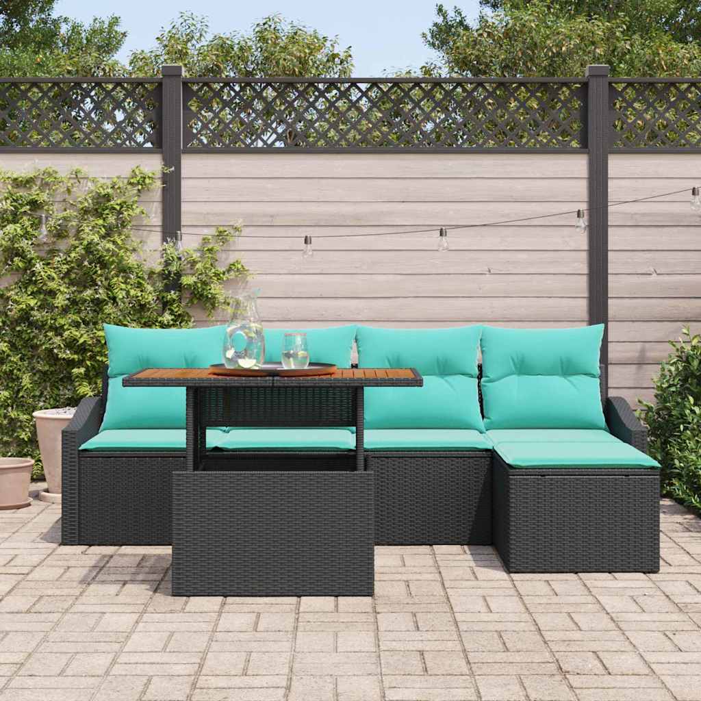 Garten Essgruppe Mit Kissen 6 Pcs Und Teal