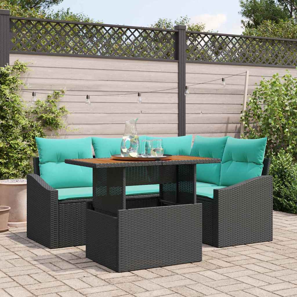 Garten Essgruppe Mit Kissen 5 Pcs Und Teal