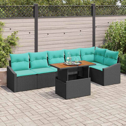 Garten Essgruppe Mit Kissen 7 Pcs Und Teal