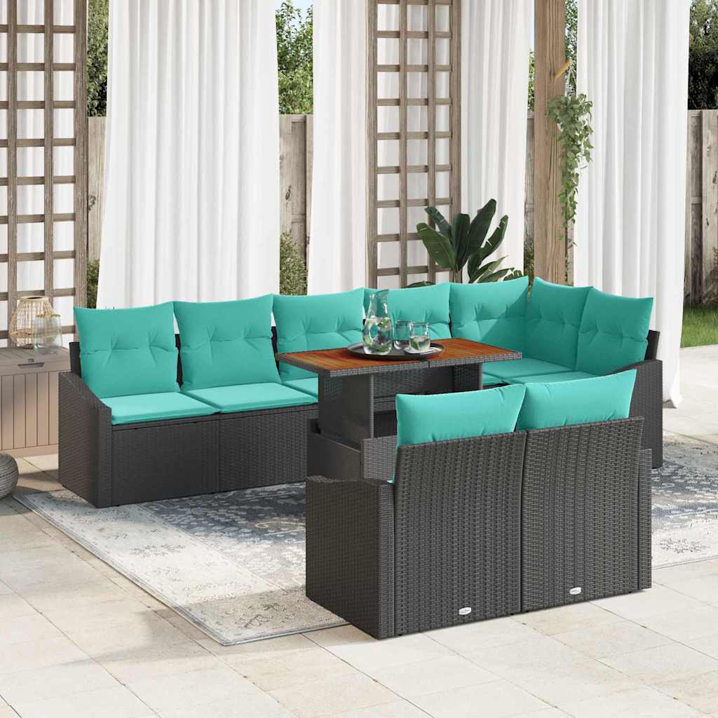 Garten Essgruppe Mit Kissen 9 Pcs Und Teal