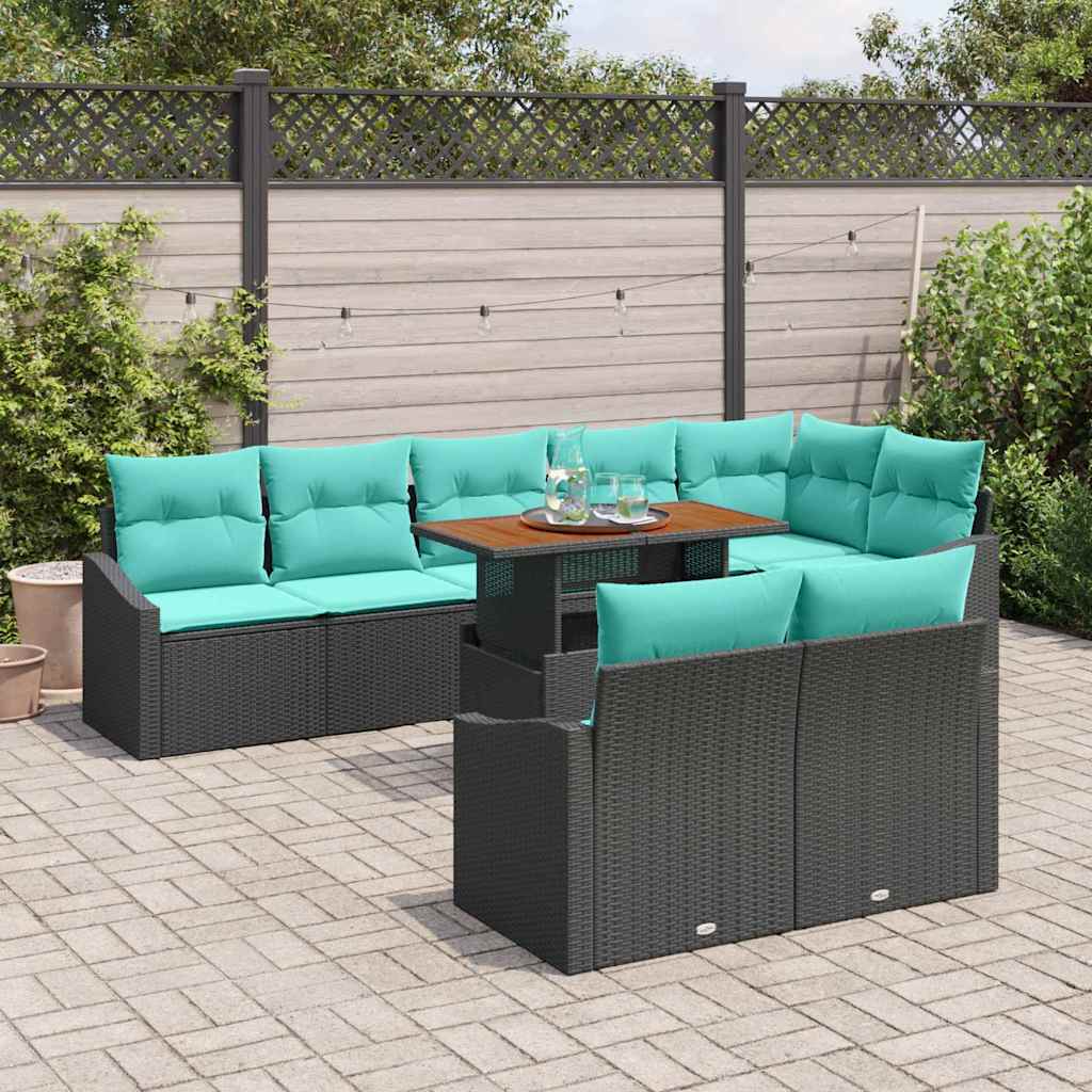 Garten Essgruppe Mit Kissen 9 Pcs Und Teal