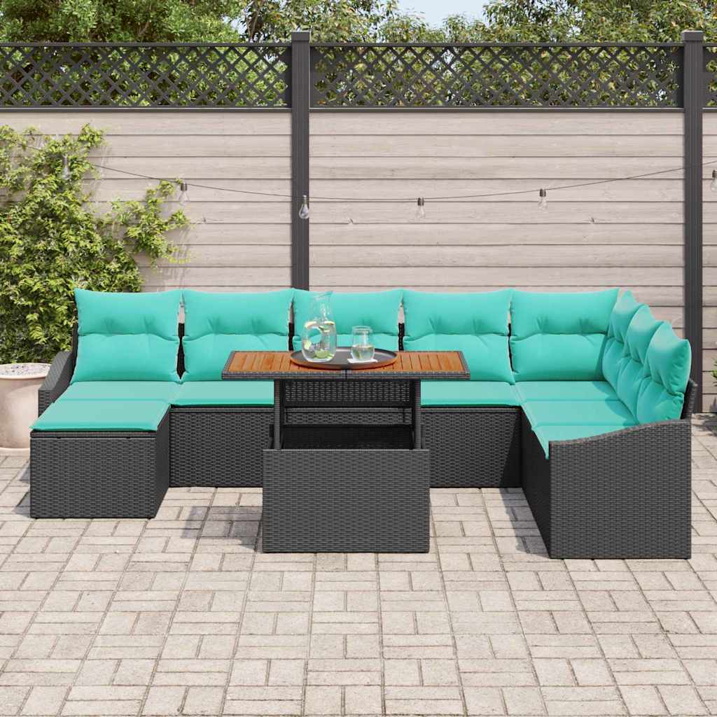 Garten Essgruppe Mit Kissen 9 Pcs Und Teal