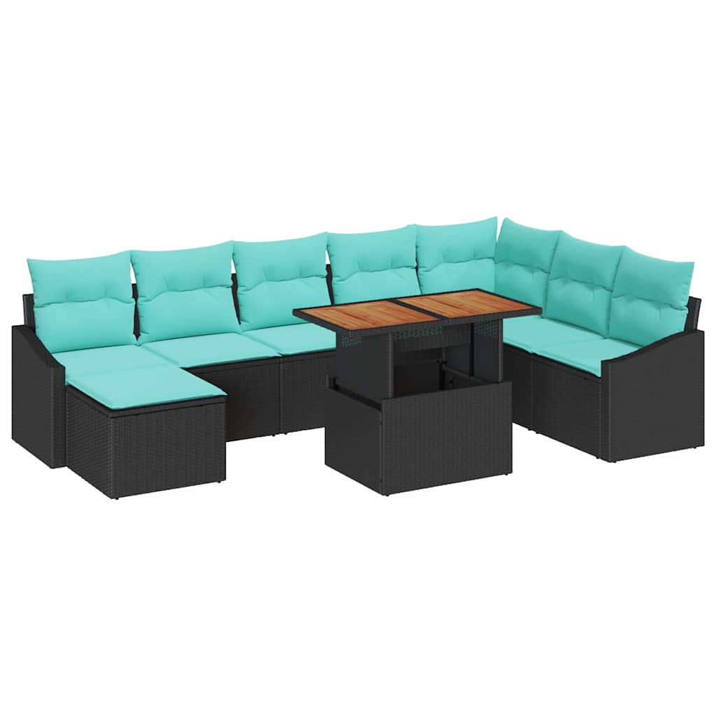 Garten Essgruppe Mit Kissen 9 Pcs Und Teal