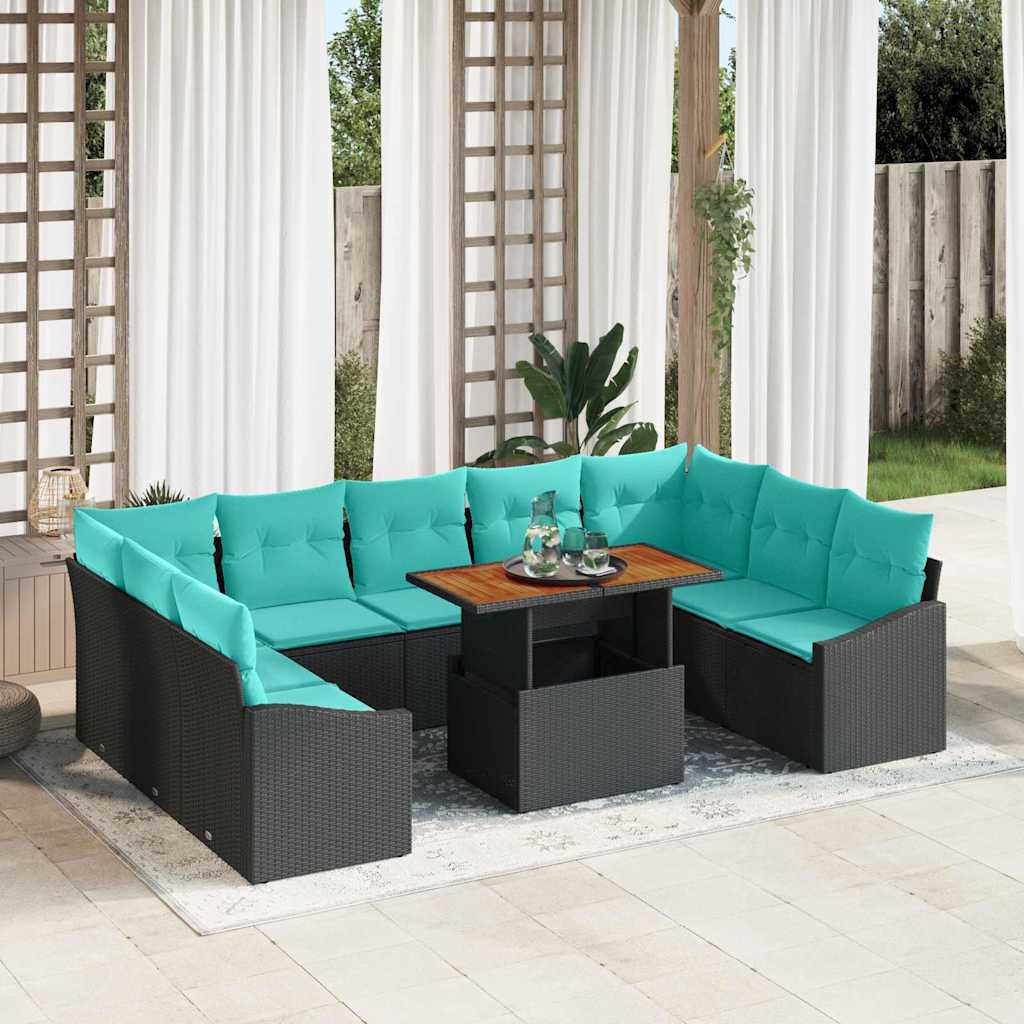 Garten Essgruppe Mit Kissen 10 Pcs Und Teal