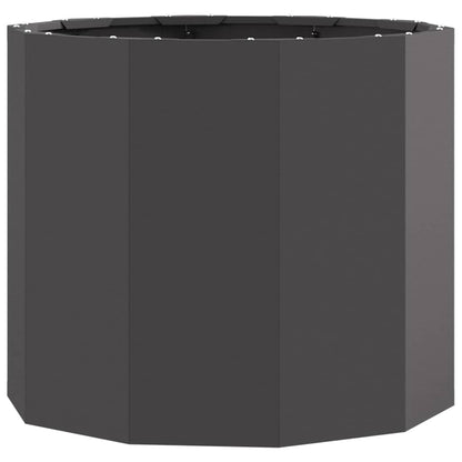Pflanzkübel Schwarz 60 X 60 X 50 Cm Stahl