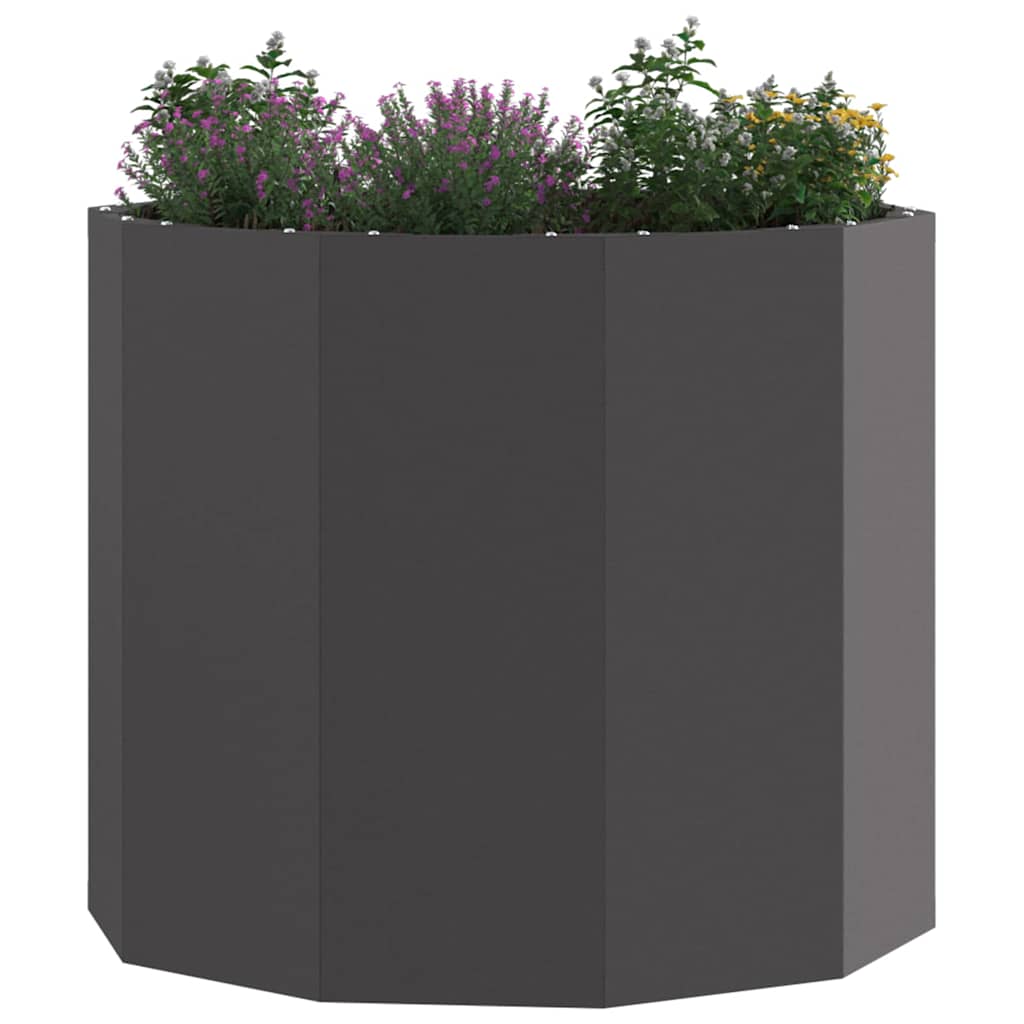 Pflanzkübel Schwarz 60 X 60 X 50 Cm Stahl
