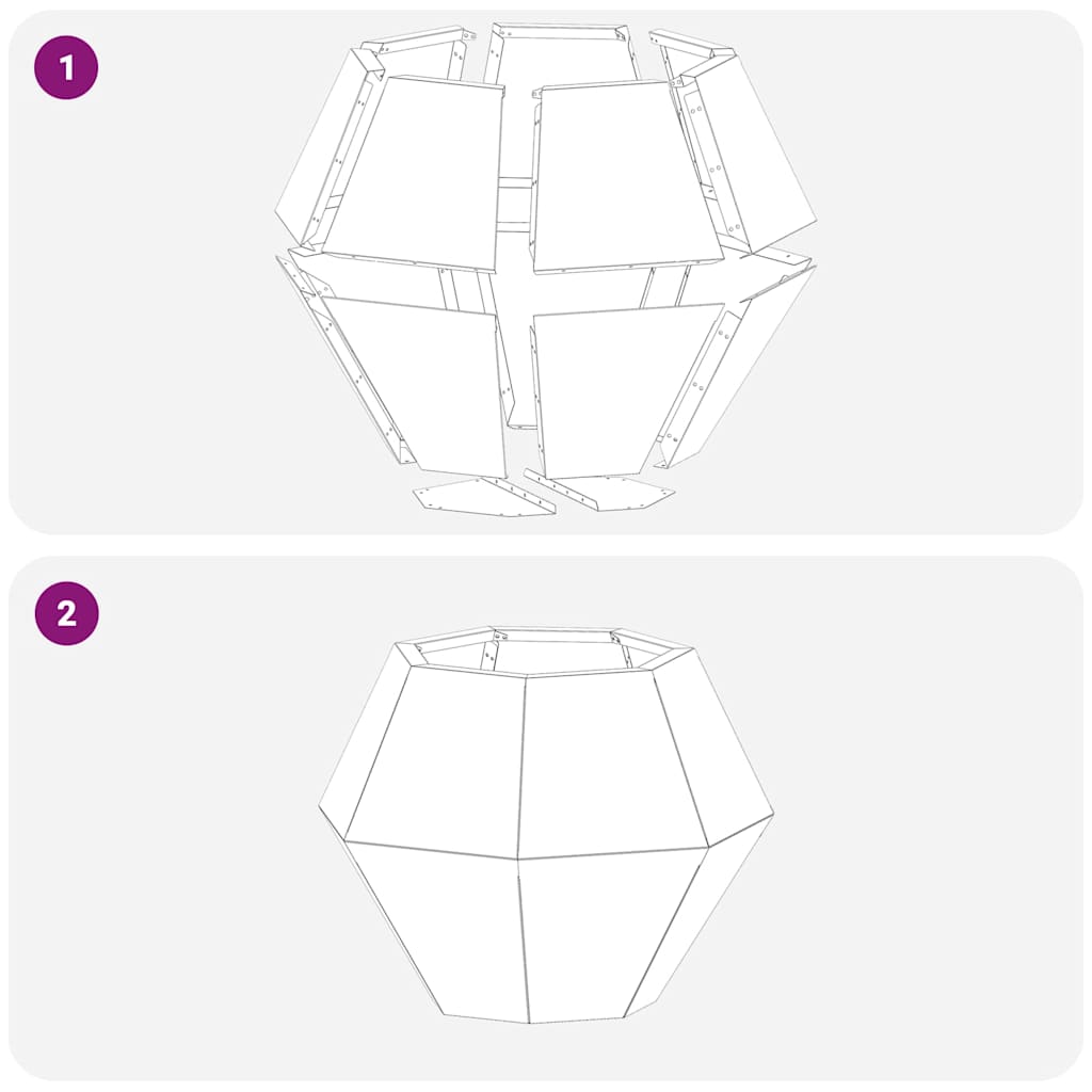 Pflanzkübel 2 Pcs Rostig