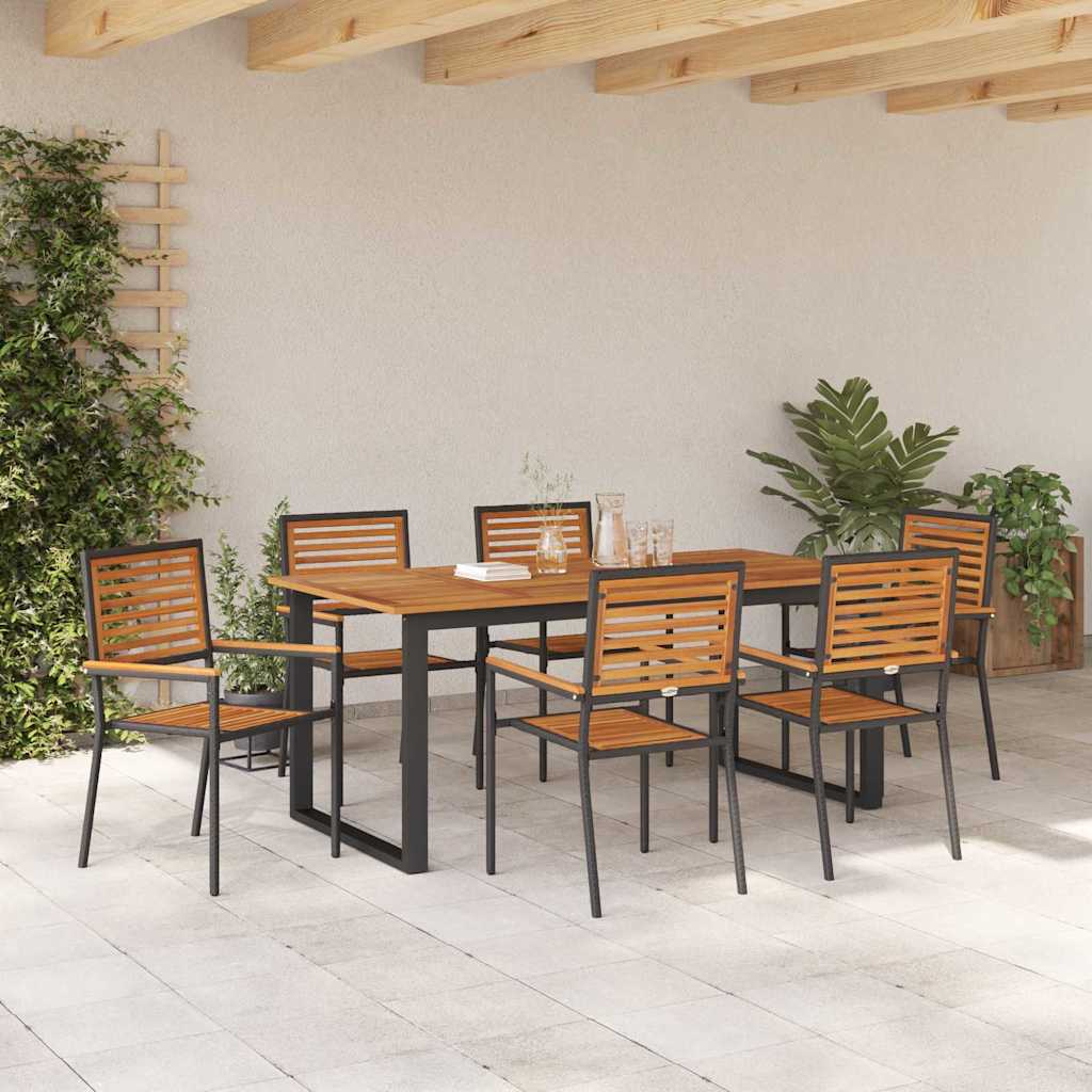 Garten Essgruppe 7 Pcs Massivholz Akazie