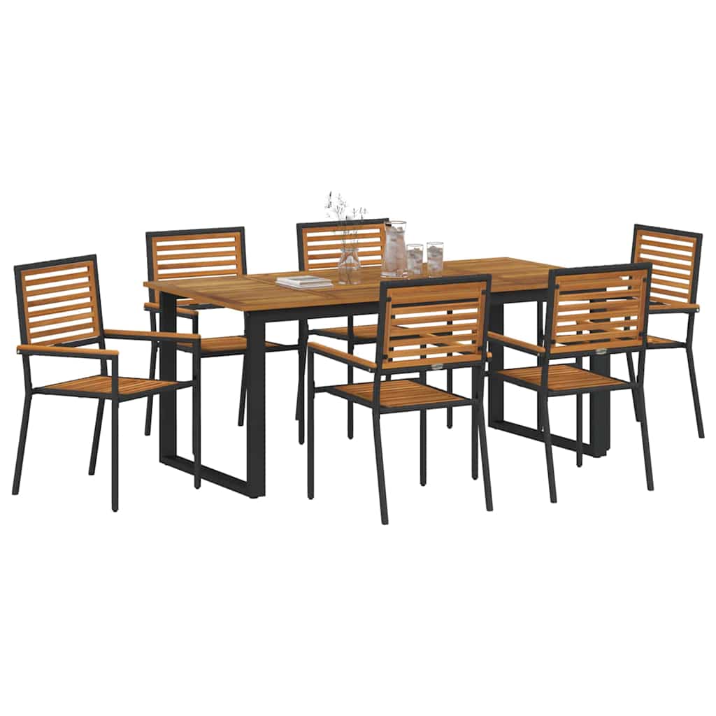 Garten Essgruppe 7 Pcs Massivholz Akazie