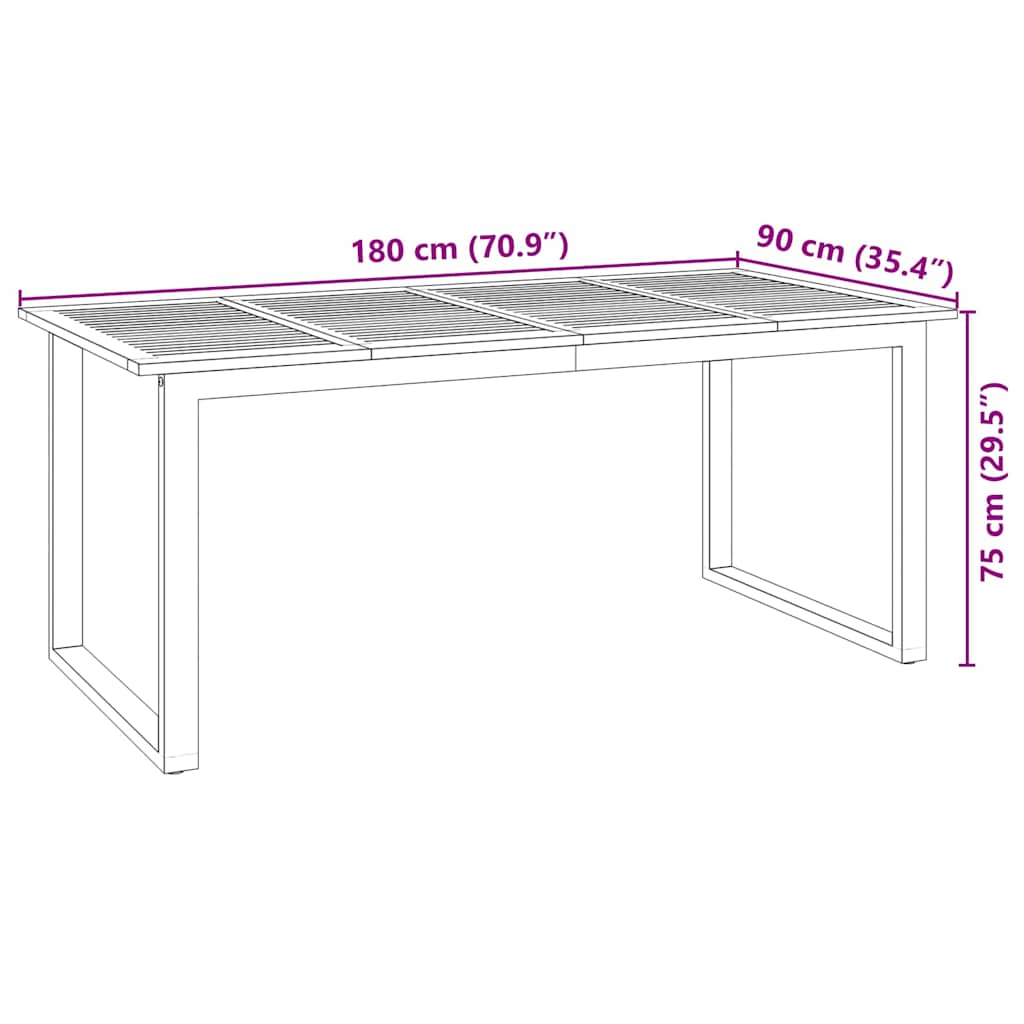 Garten Essgruppe 7 Pcs Massivholz Akazie