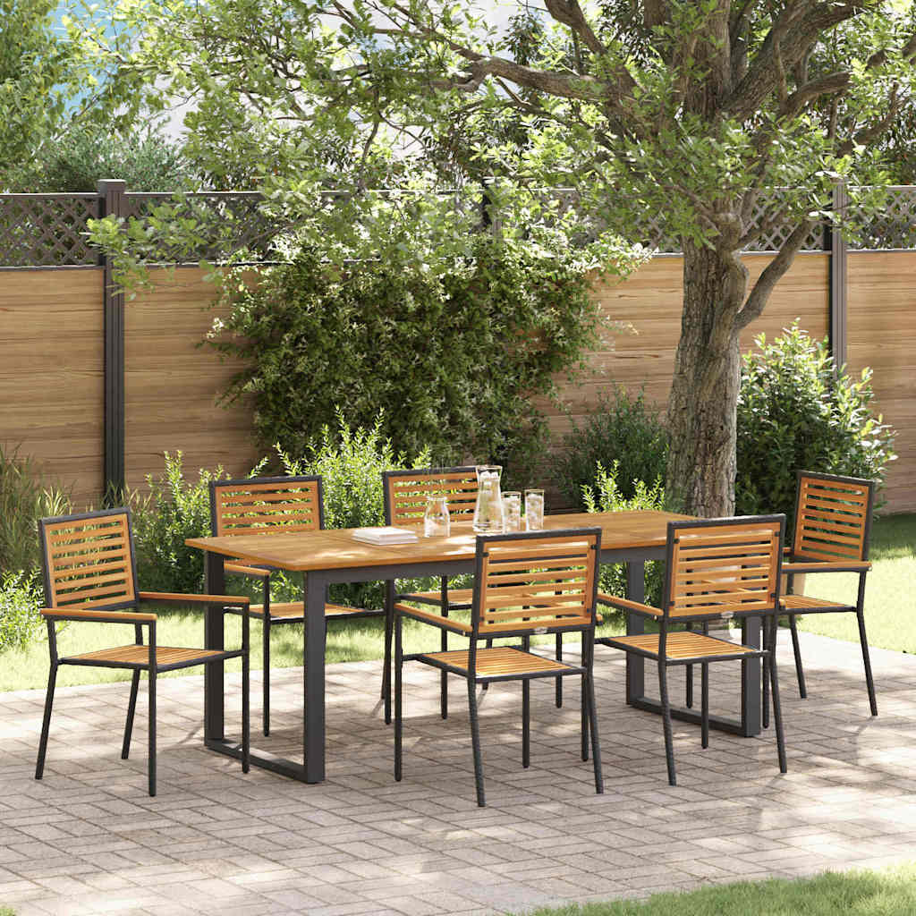 Garten Essgruppe 7 Pcs Massivholz Akazie
