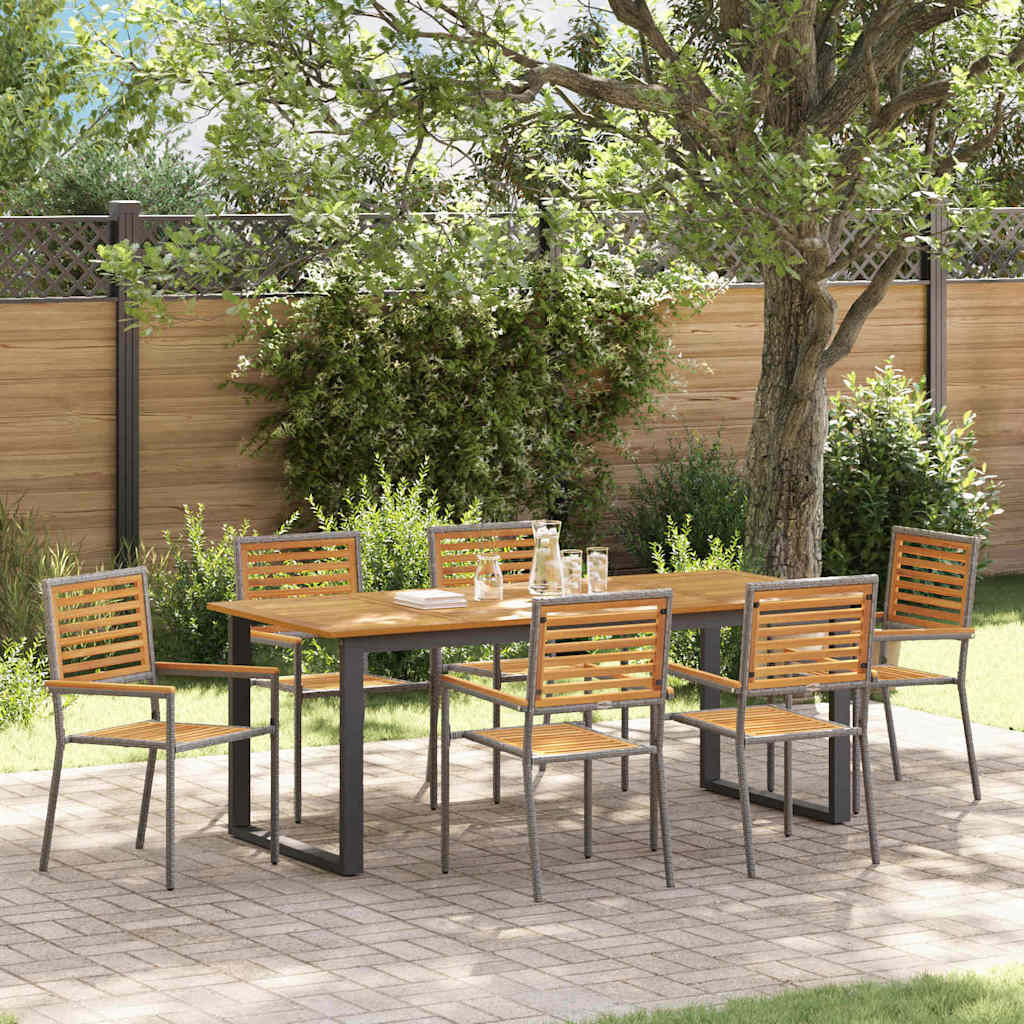 Garten Essgruppe 7 Pcs Massivholz Akazie