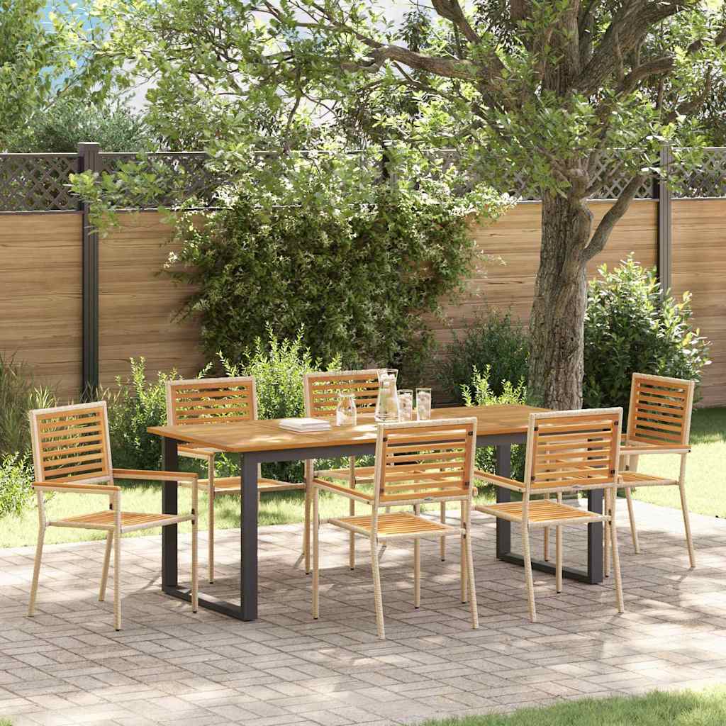 Garten Essgruppe 7 Pcs Massivholz Akazie