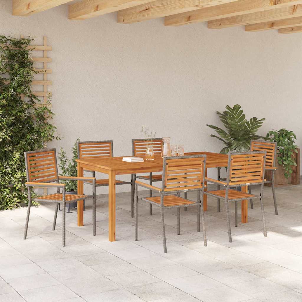 Garten Essgruppe 7 Pcs Massivholz Akazie
