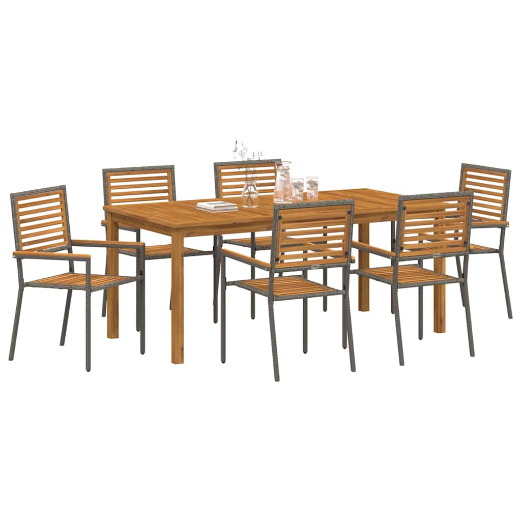 Garten Essgruppe 7 Pcs Massivholz Akazie