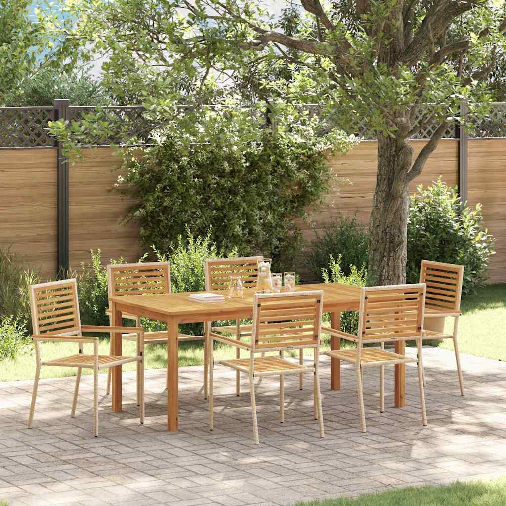 Garten Essgruppe 7 Pcs Massivholz Akazie
