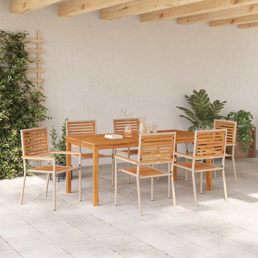 Garten Essgruppe 7 Pcs Massivholz Akazie