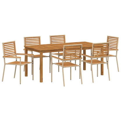 Garten Essgruppe 7 Pcs Massivholz Akazie