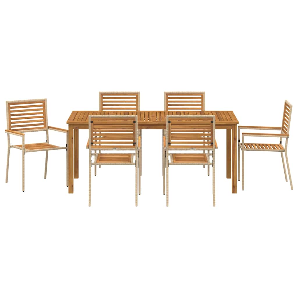 Garten Essgruppe 7 Pcs Massivholz Akazie