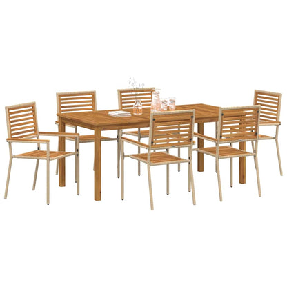 Garten Essgruppe 7 Pcs Massivholz Akazie