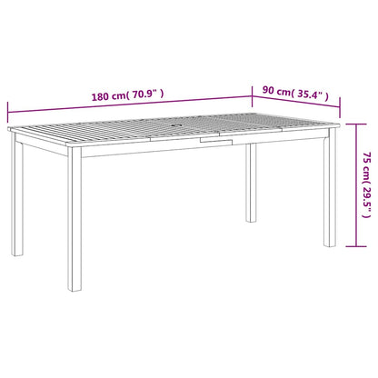 Garten Essgruppe 9 Pcs Massivholz Akazie