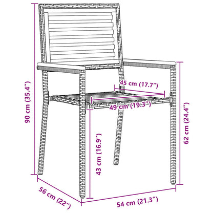 Garten Essgruppe 9 Pcs Massivholz Akazie