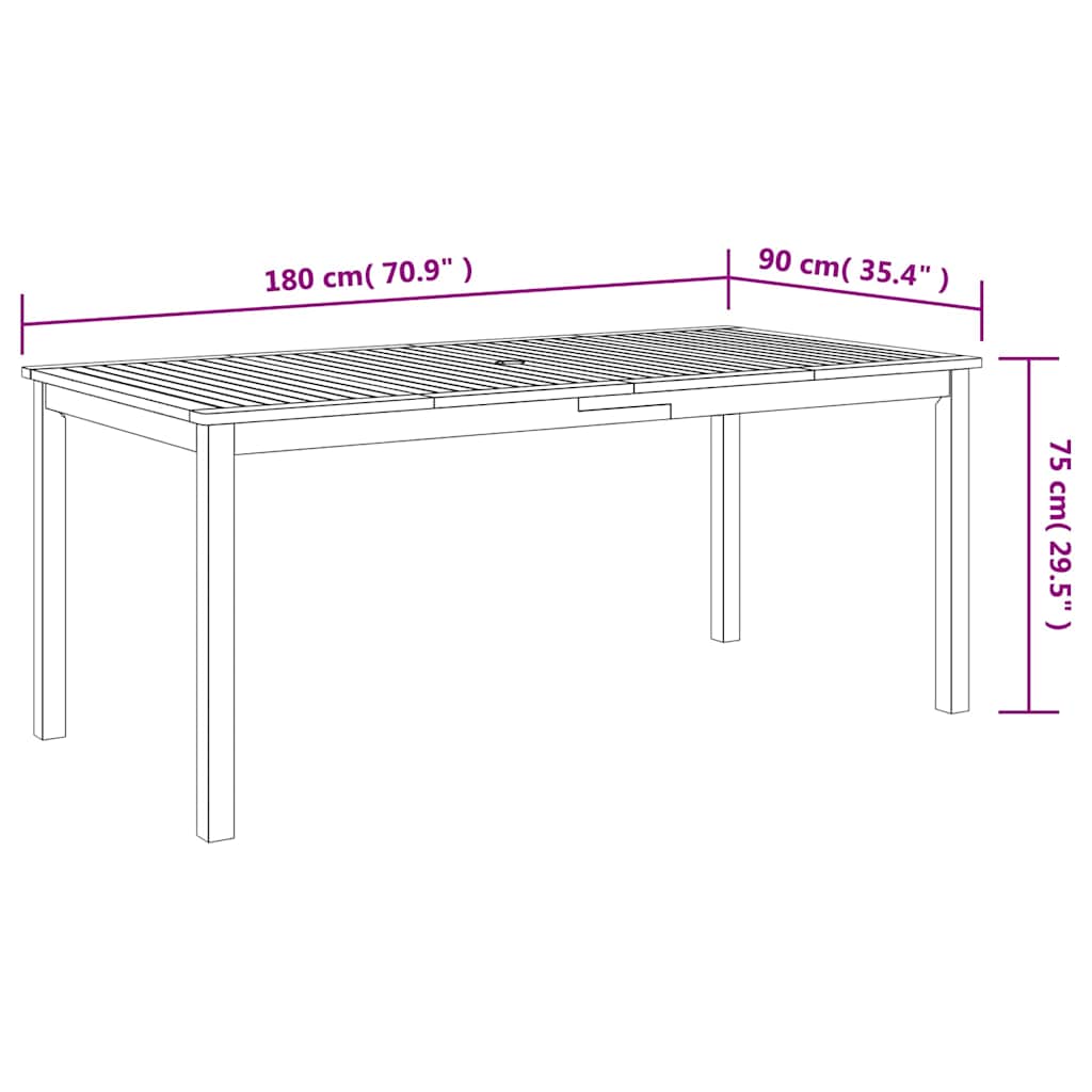 Garten Essgruppe 9 Pcs Massivholz Akazie