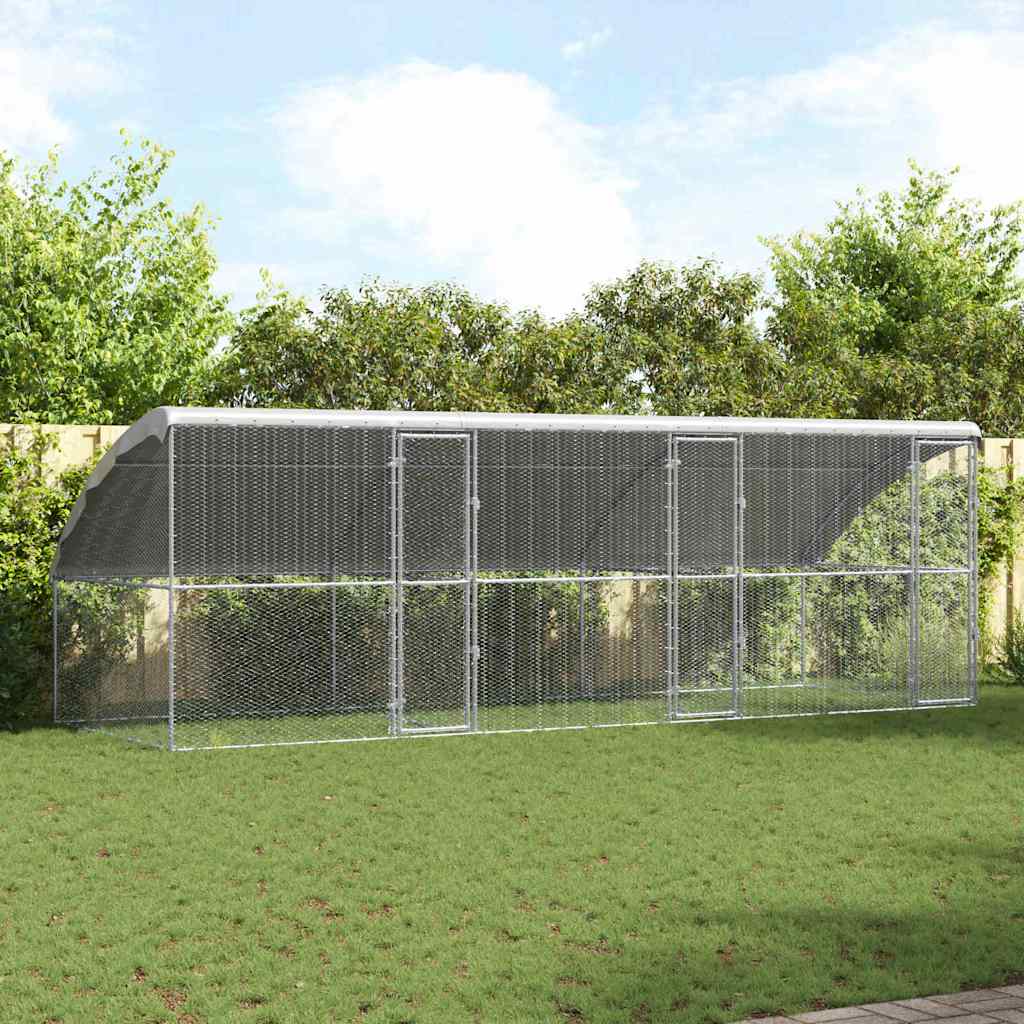Hühnerkäfig Silber 2 X 2 X 2 M Verzinkter Stahl