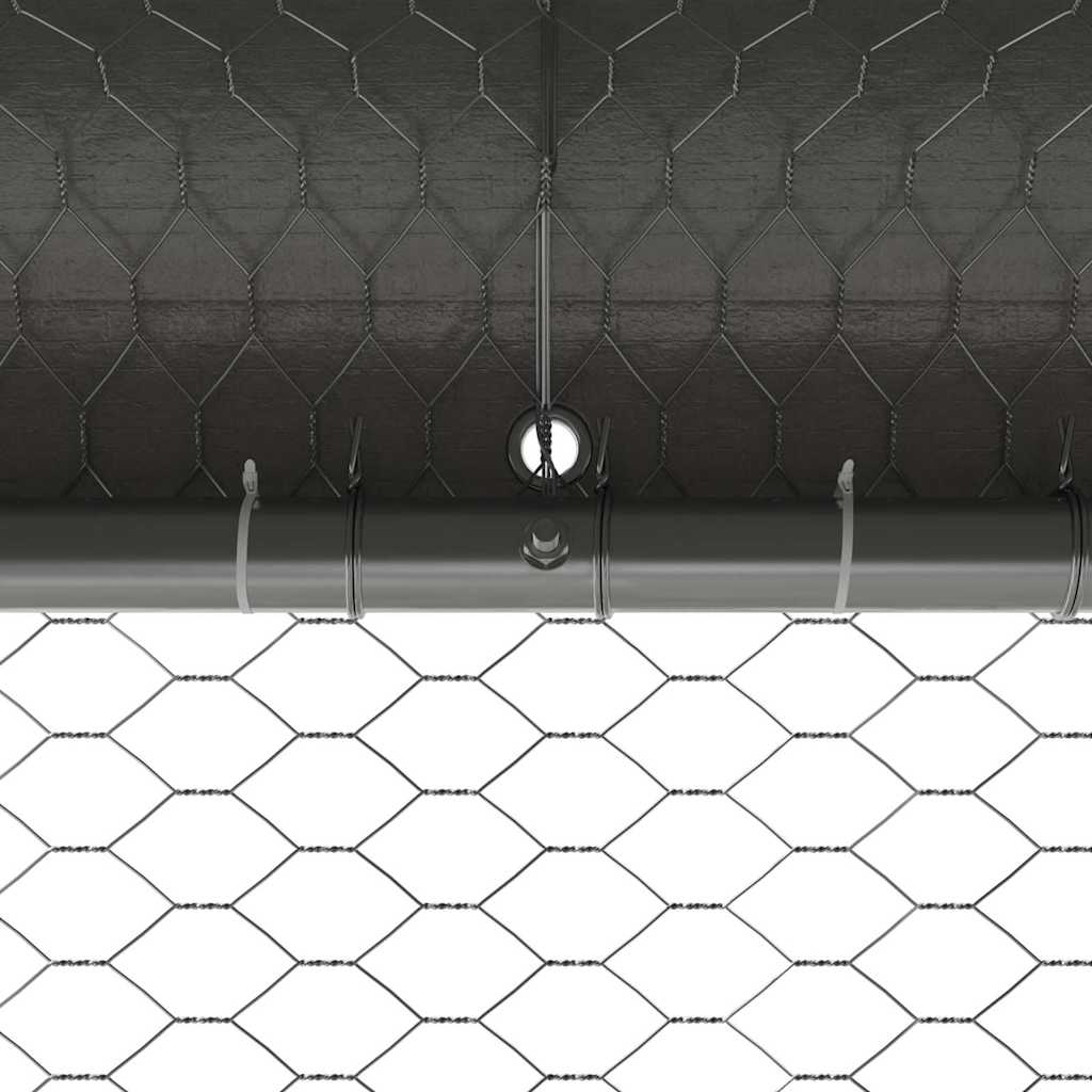 Hühnerkäfig 3 Pcs Silber 600 X 200 X 200 Cm Stahl Und Pe