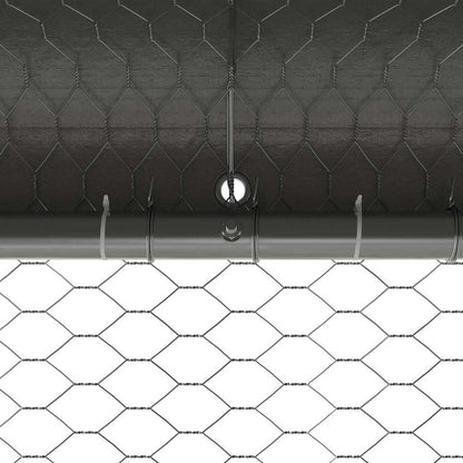 Hühnerkäfig 3 Pcs Silber 600 X 200 X 200 Cm Stahl Und Pe