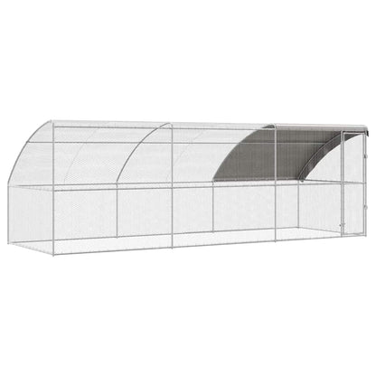 Hühnerkäfig 3 Pcs Silber 600 X 200 X 200 Cm Stahl Und Pe