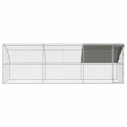 Hühnerkäfig 3 Pcs Silber 600 X 200 X 200 Cm Stahl Und Pe