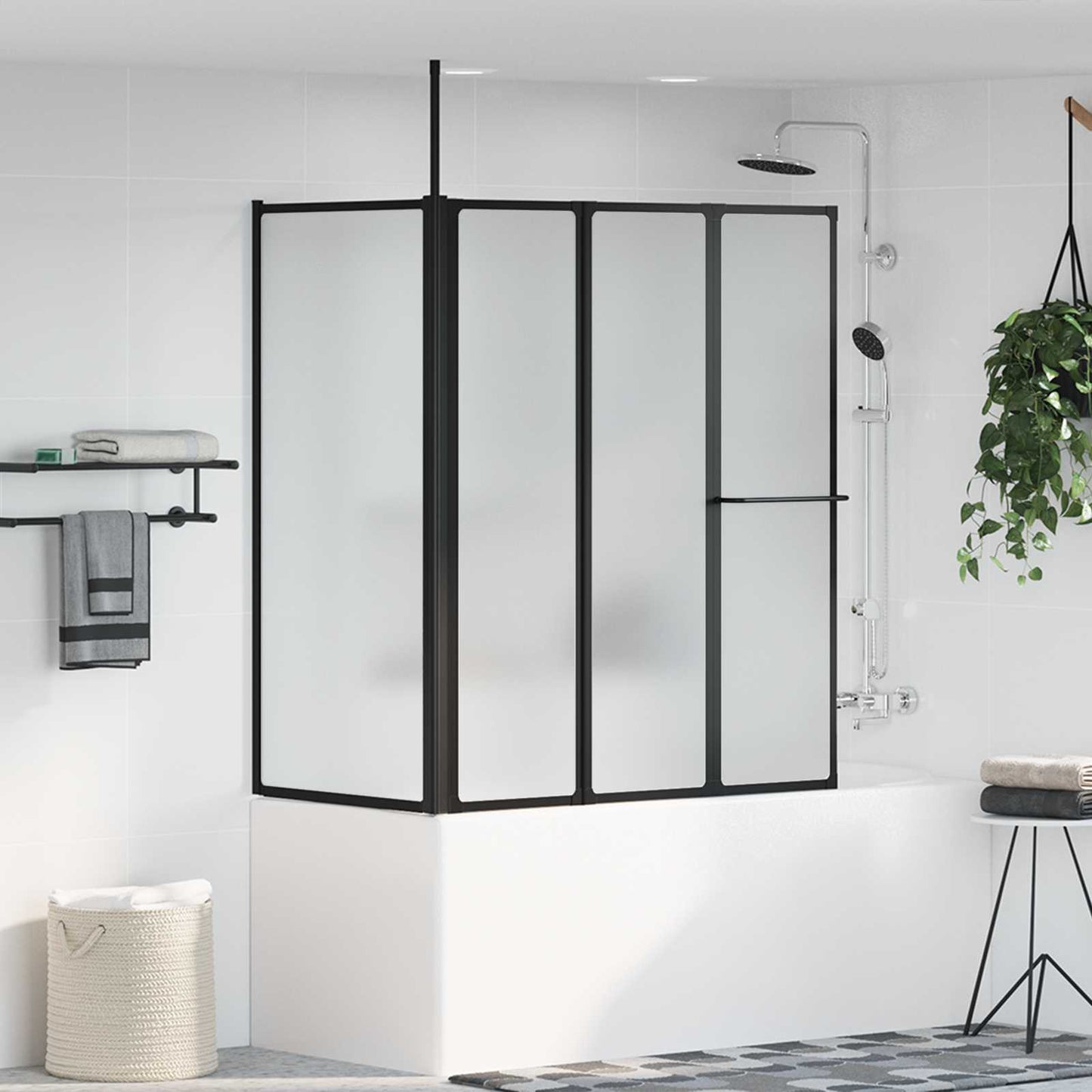 Duschwand Weiß 120 X 70 X 137 Cm Aluminium
