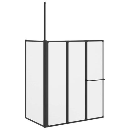 Duschwand Weiß 120 X 70 X 137 Cm Aluminium