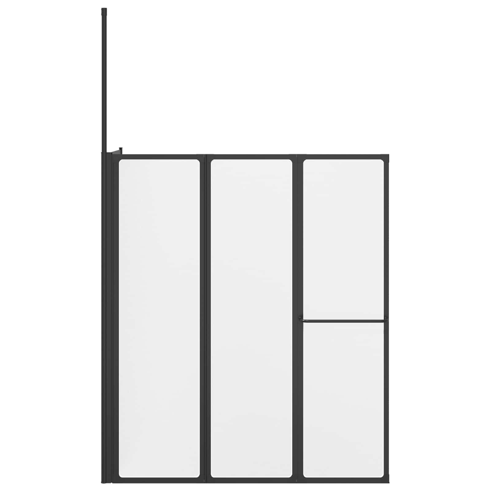 Duschwand Weiß 120 X 70 X 137 Cm Aluminium