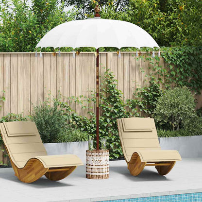 Balinesischer Sonnenschirm Mit Sockel Creme 215 X 215 X 260 Cm