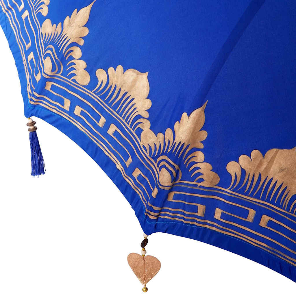 Balinesischer Sonnenschirm Mit Sockel Blau 215 X 215 X 260 Cm