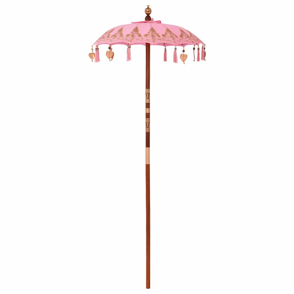 Balinesischer Sonnenschirm Mit Sockel Rosa 95 X 95 X 260 Cm