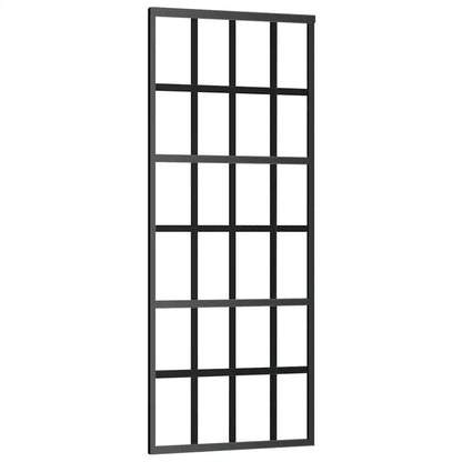 Schiebetür Mit Beschlag Schwarz 76X205 Cm Esg-Glas