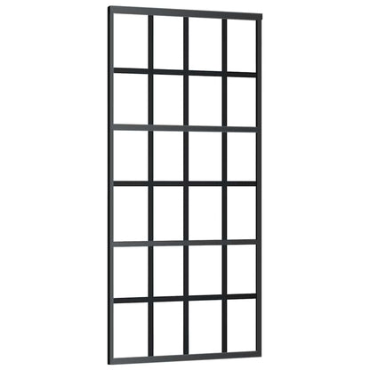 Schiebetür Mit Beschlag Schwarz 90X205 Cm Esg-Glas