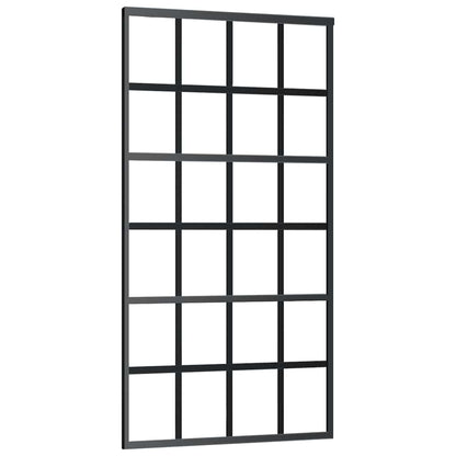 Schiebetür Mit Beschlag Schwarz 102X205 Cm Esg-Glas