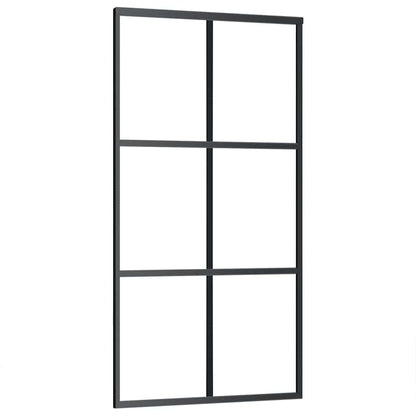 Schiebetür Mit Beschlag Schwarz 102X205 Cm Esg-Glas