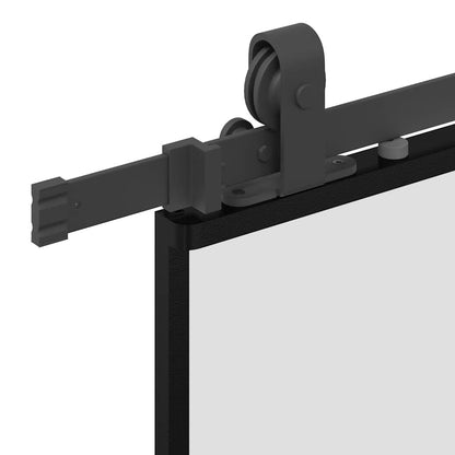 Schiebetür Mit Beschlag Schwarz 102X205 Cm Esg-Glas