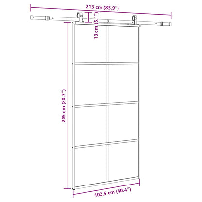 Schiebetür Mit Beschlag 102,5X205 Cm Esg-Glas