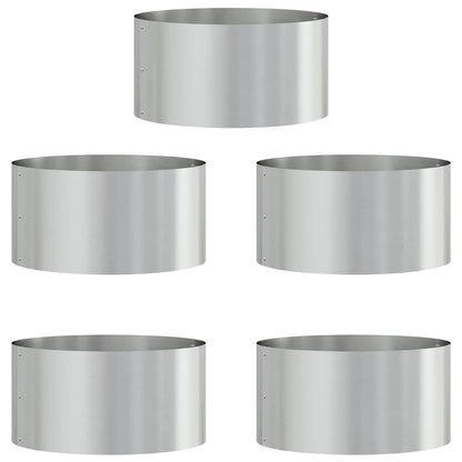 Pflanzenring 5 Pcs Silber 40 X 40 X 20 Cm Verzinkter Stahl
