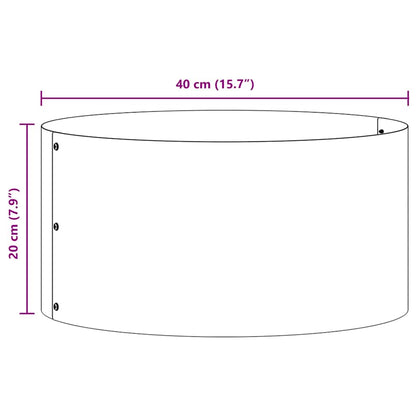 Pflanzenring 5 Pcs Silber 40 X 40 X 20 Cm Verzinkter Stahl