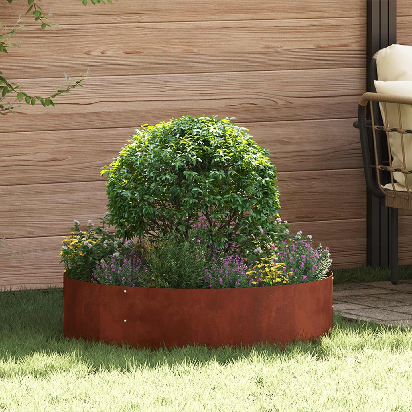 Pflanzenring Silber 120 X 120 X 20 Cm Er Stahl