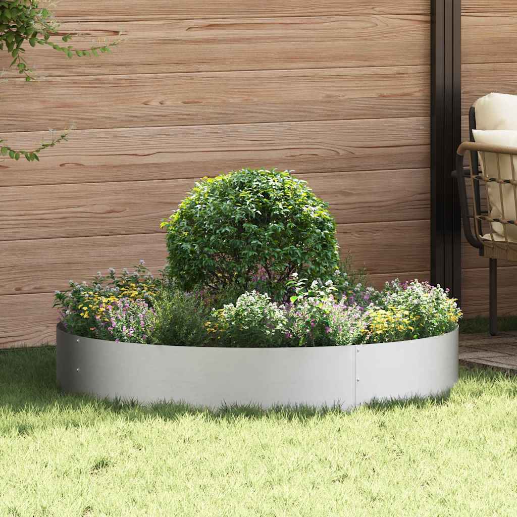 Pflanzenring 5 Pcs Silber 120 X 120 X 20 Cm Verzinkter Stahl