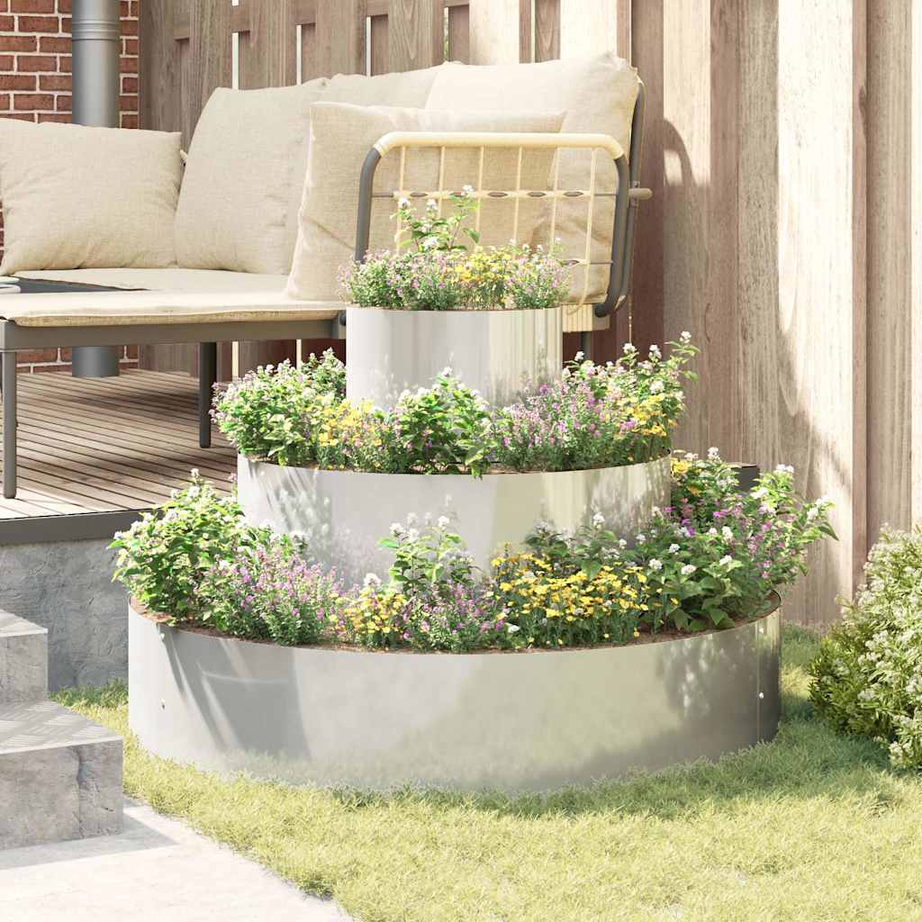 Garten-Pflanzgefäß Silber 90 X 90 X 20 Cm Verzinkter Stahl