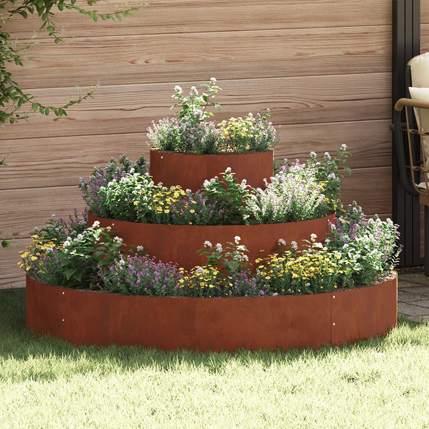 Garten-Pflanzgefäß Rostig 120 X 120 X 20 Cm